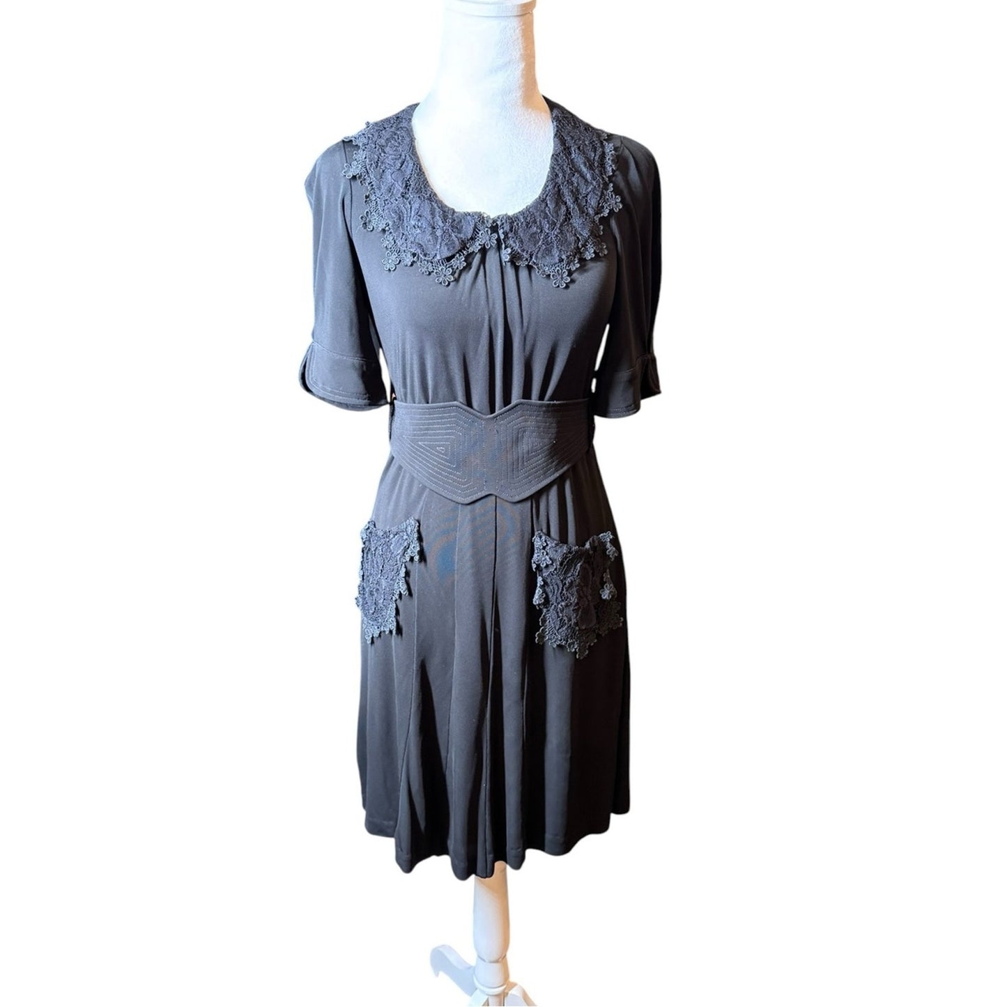 Betsey Johnson Y2K Era Black Label with Lace detail