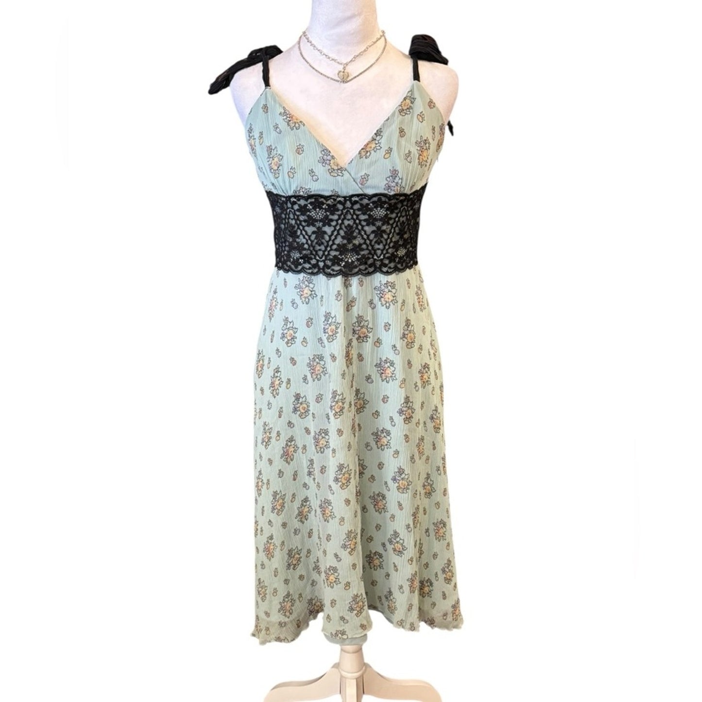 Betsey Johnson Silk Y2K era Black Label Dress Size 8