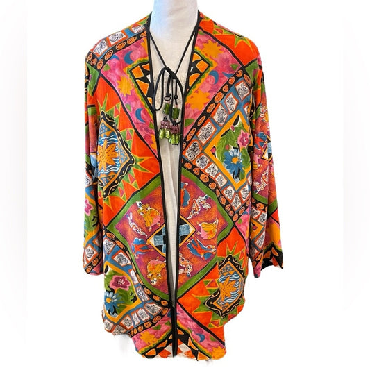 Dorothy Schoelen Platinum Unique Vintage Kimono Size M
