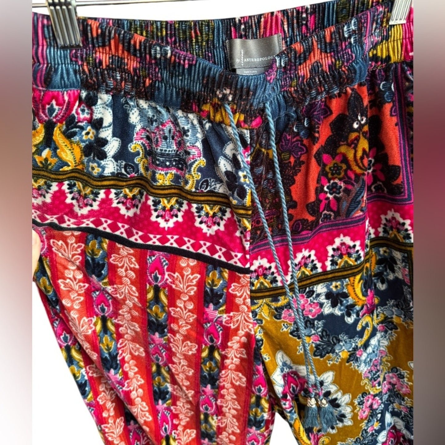 Anthropologie drawstring Velvet Jogger Harem Pants XS
