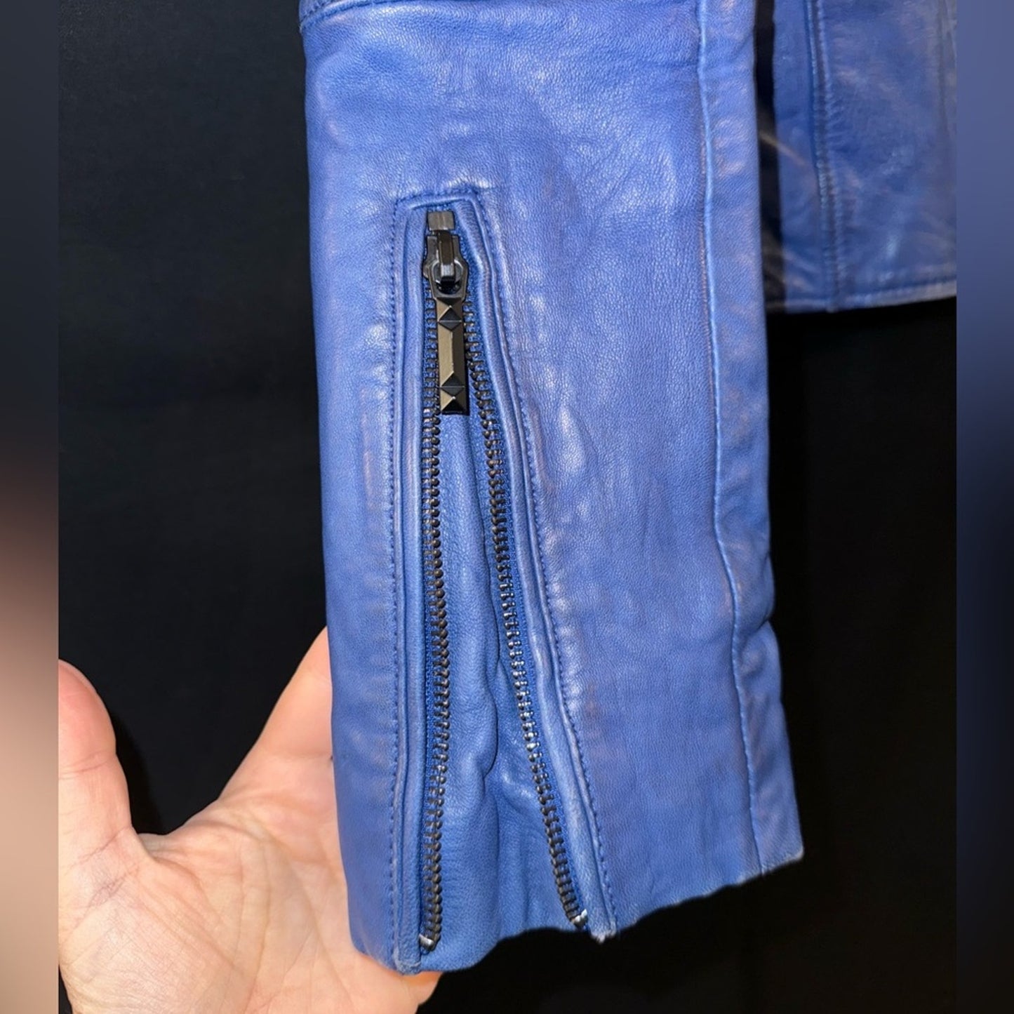 BCBG MAX AZRIA Cobalt Blue MC MOTO Jacket