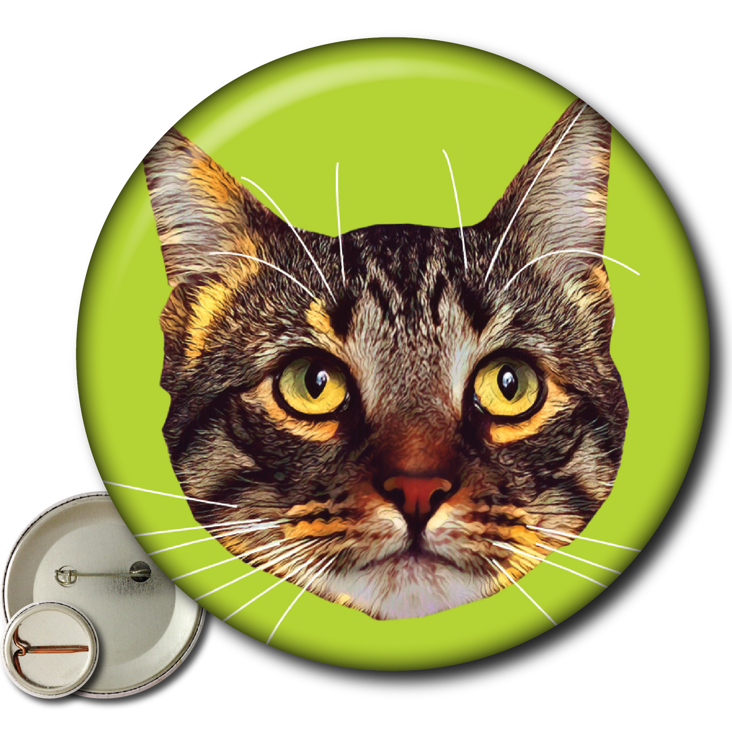 Fluorescent Felines (6-Pack) – Pins: Small METALLIC 6-pack pins