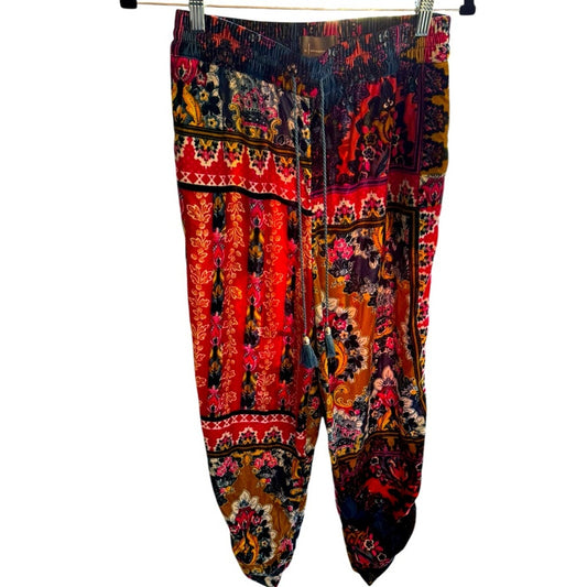 Anthropologie drawstring Velvet Jogger Harem Pants XS