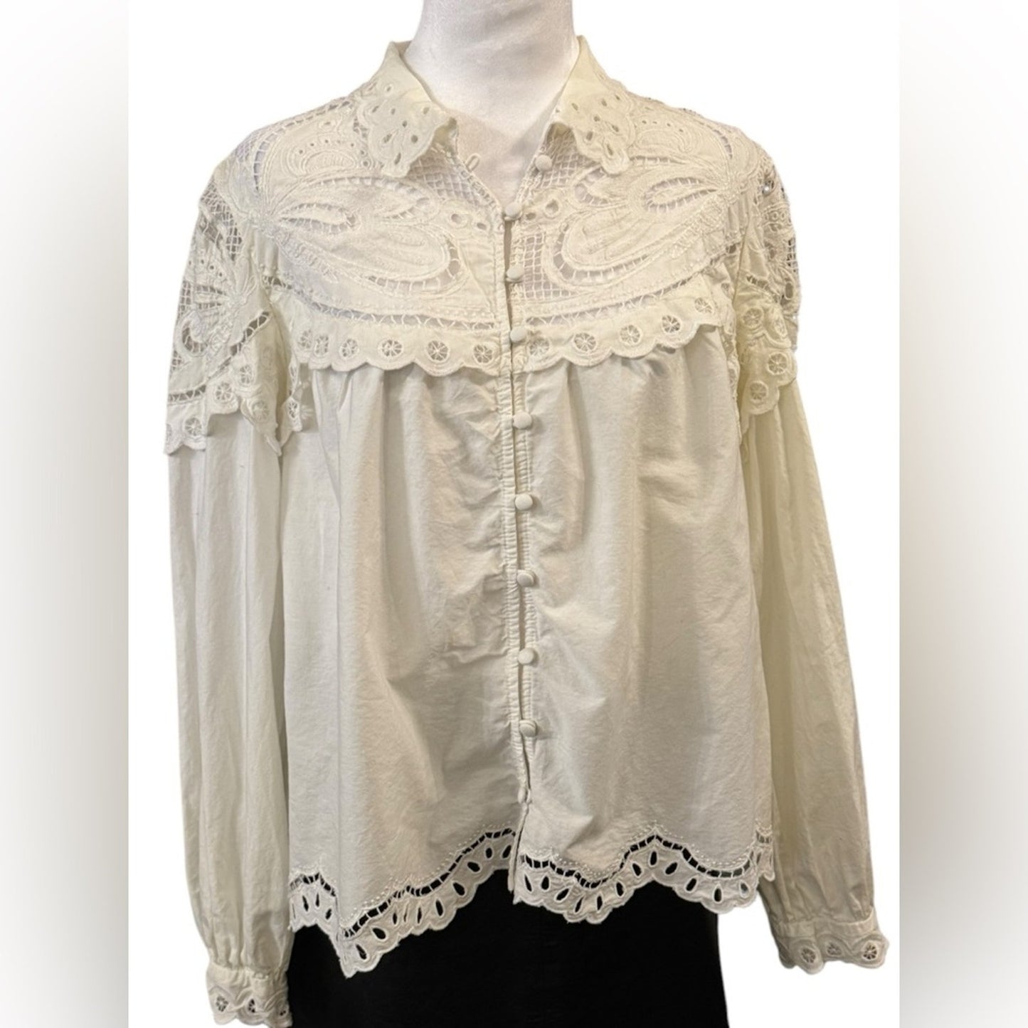 Anthropologie Bohemian Blouse Size L