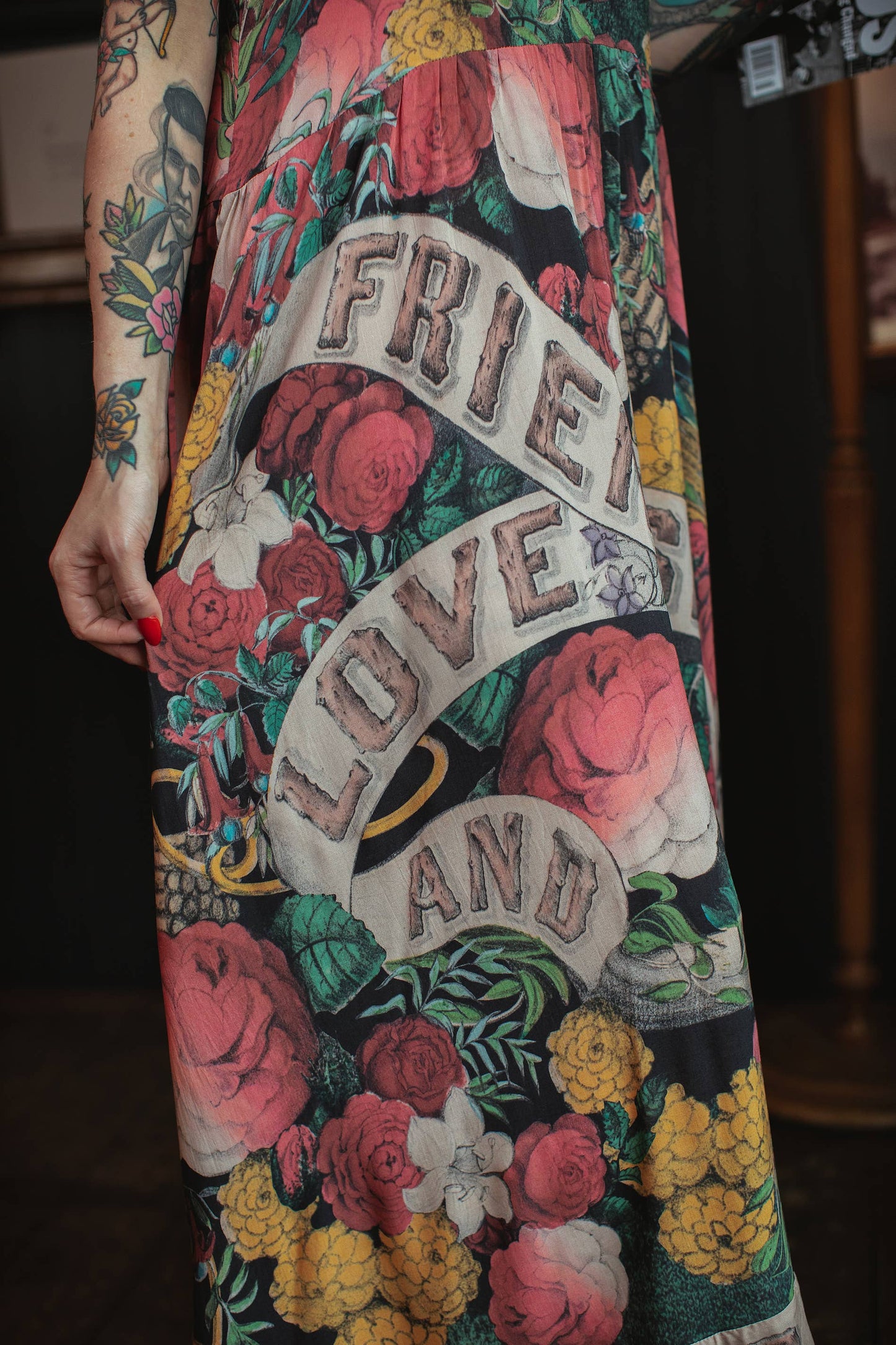 Friendship Love & Truth Bohéme Bamboo Slip Dress: S/M (fits approx. size 6-10)