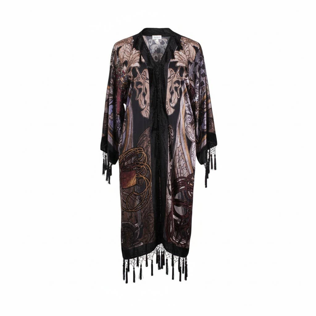 1818 - Lady Face, Zodiac,  Jacket Beaded: BLK