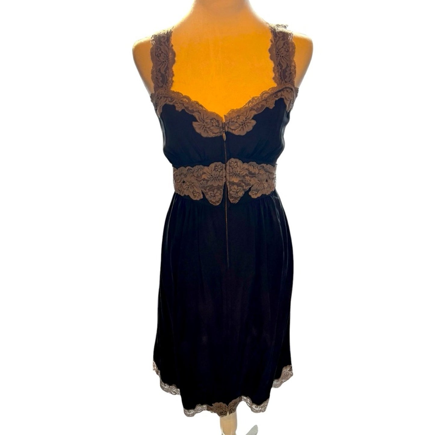 Betsey Johnson Silk Y2K 40s style dress Size 6