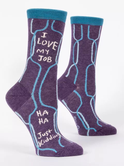 I LOVE MY JOB CREW SOCKS