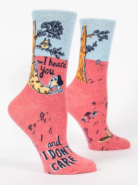 I HEARD YOU DON'T CARE CREW SOCKS