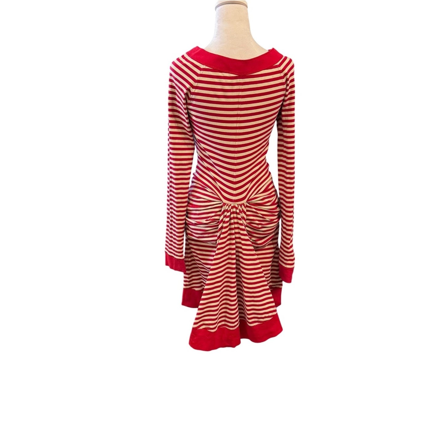 Betsey Johnson Archive Label  Striped Bustle Dress Size M