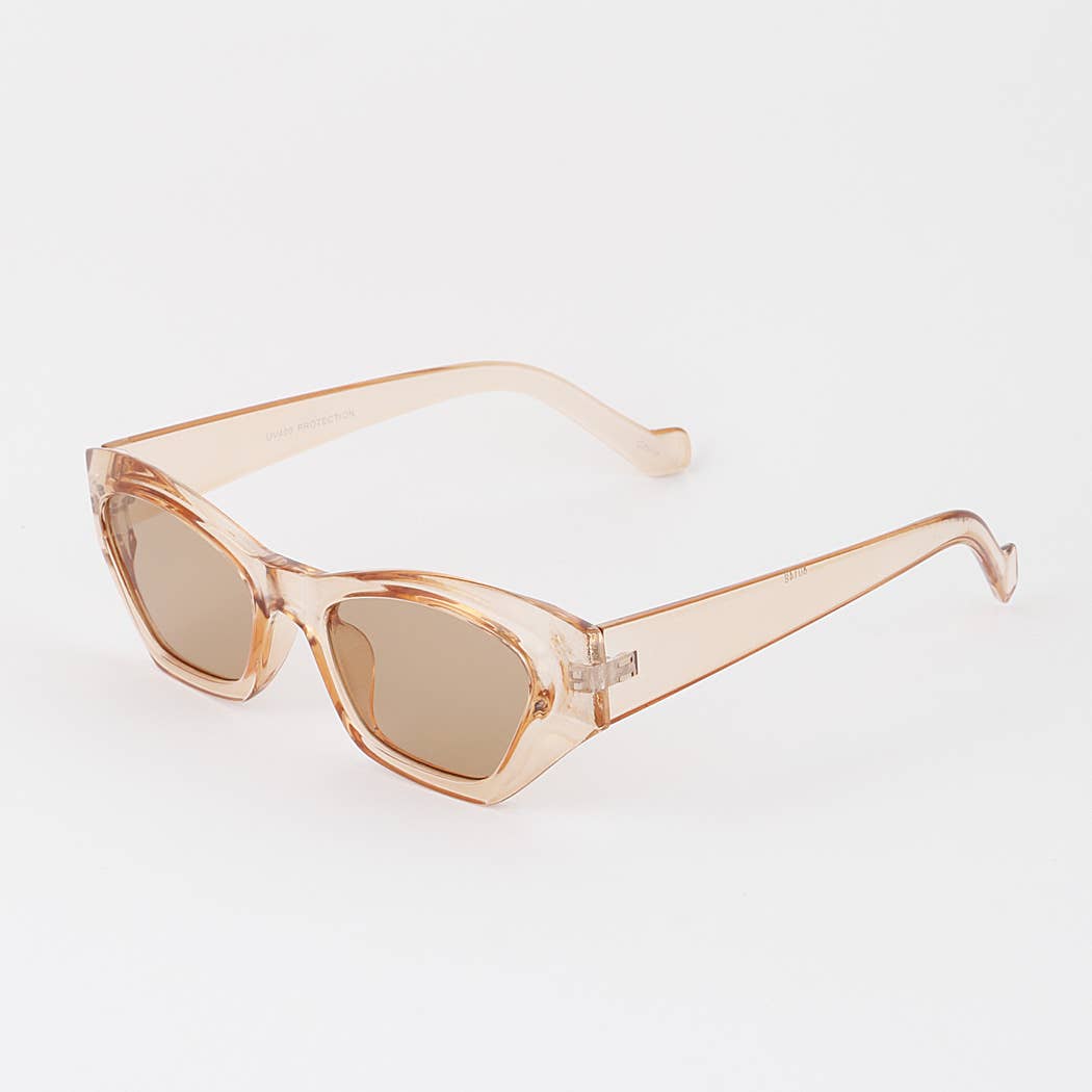 Geometric Cateye Sunglasses: Mix Color