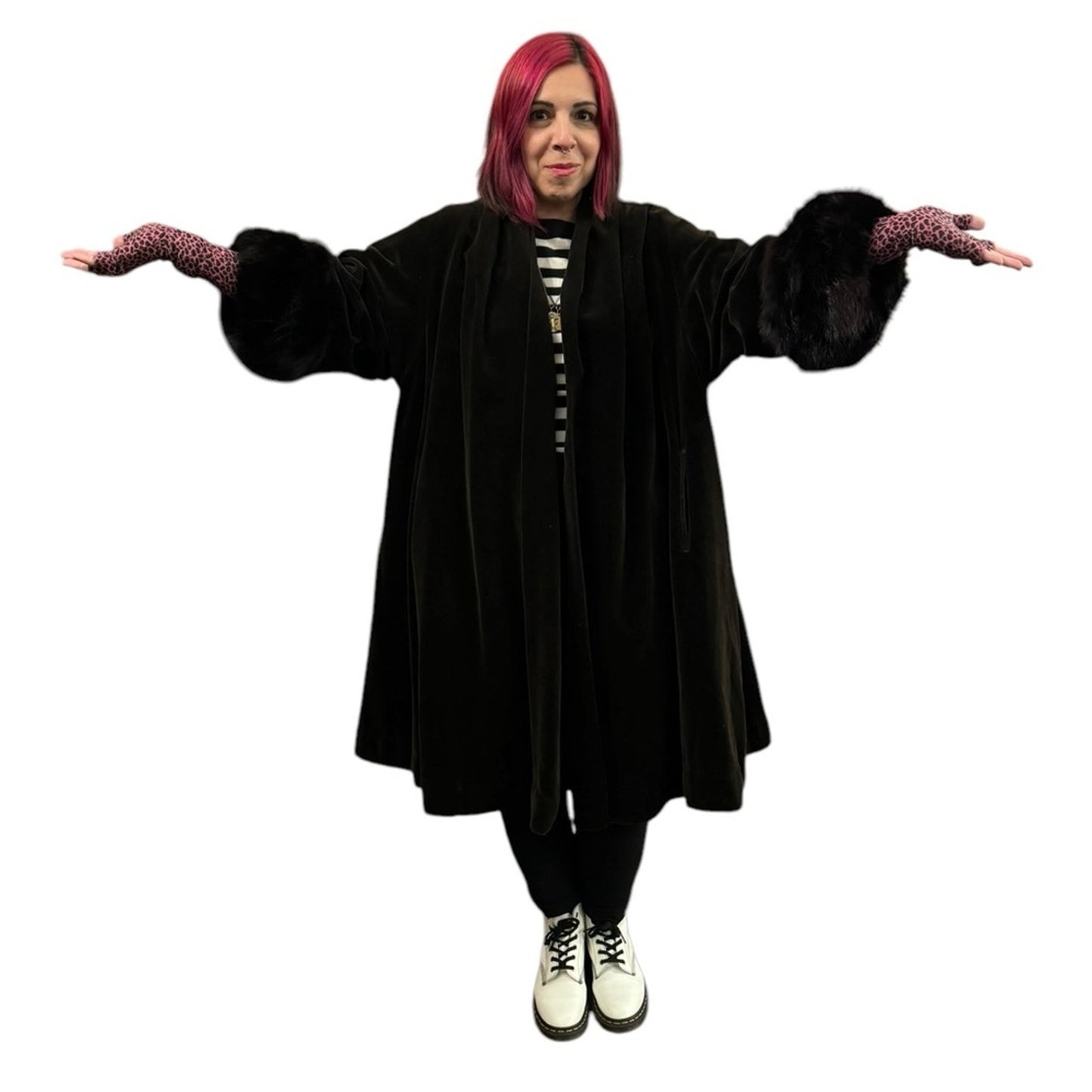 Vintage Velvet Swing Coat