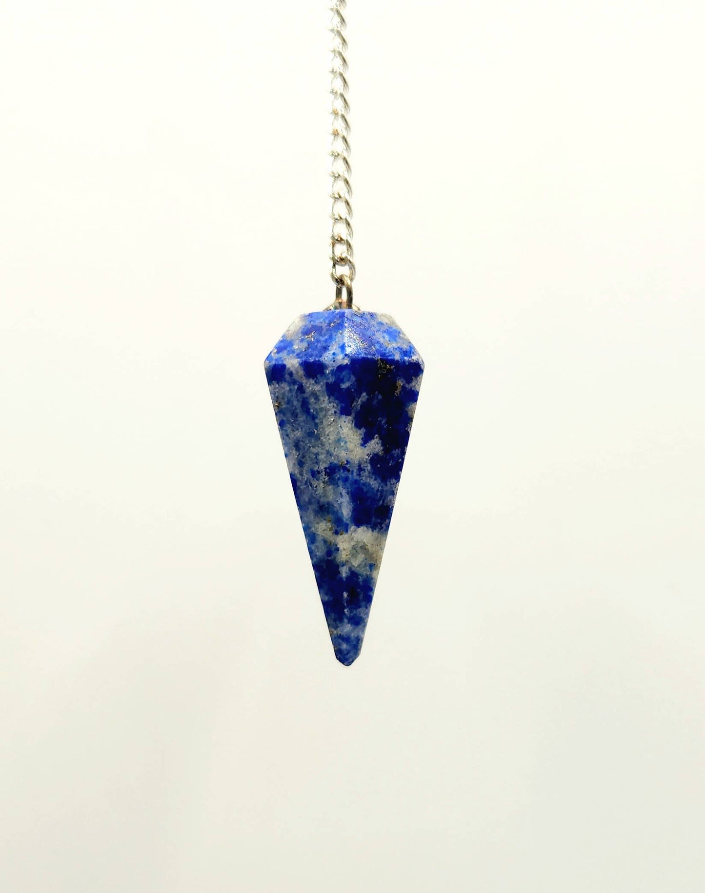 Lapis Lazulli Pendulum with Silver Color Chain