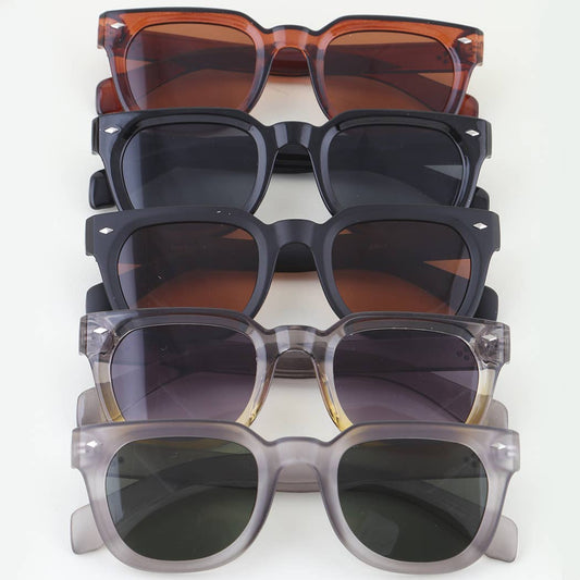 Triple Bolted Wayfarer Sunglasses: MIX