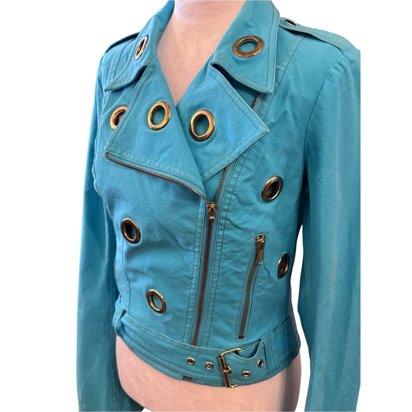 Betsey Johnson Y2K Era Sample MC Grommet Jacket Size 4