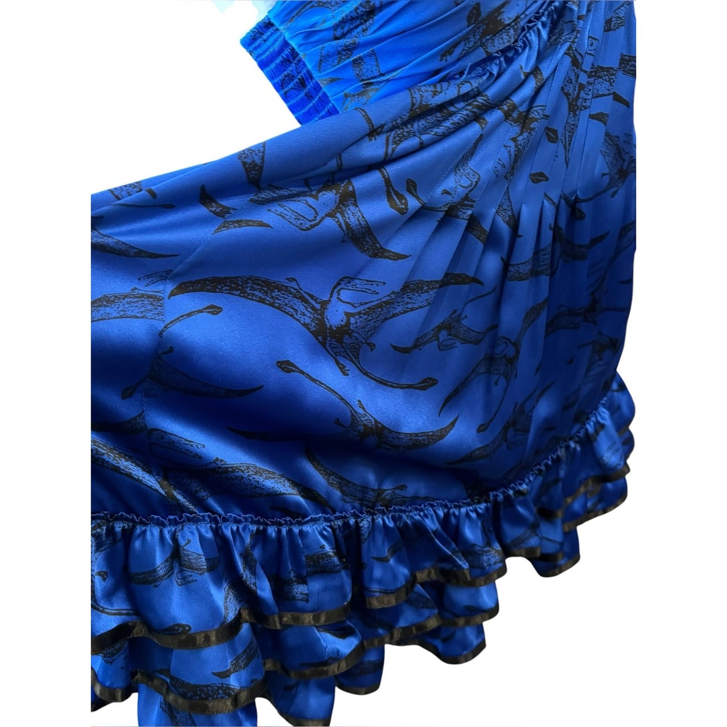 Betsey Johnson Y2K Era Silk Pterodactyl Dress Size 0