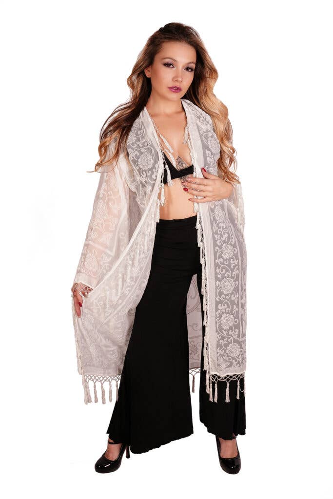 1813 - Medallion Long Jacket: Purple