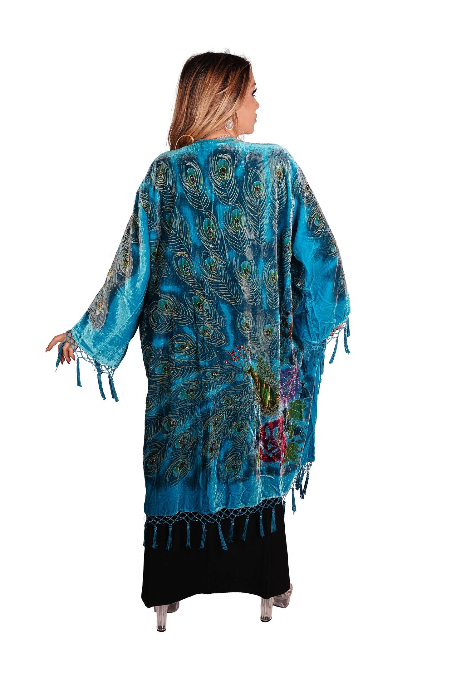 1815 - Velvet Peacock Jacket: Purple