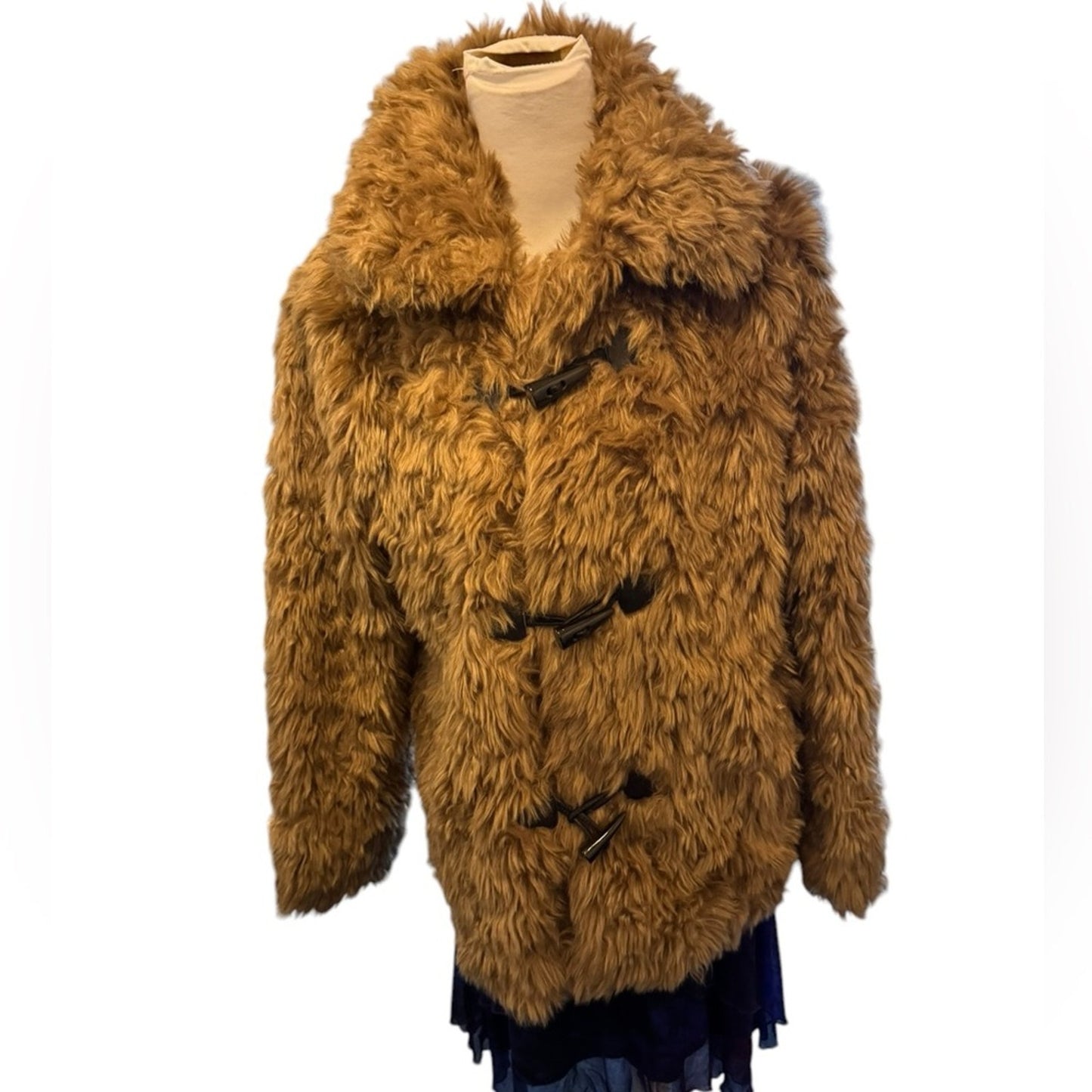 Avec Les Filles Faux Fur Teddy Monster Toggle Coat M