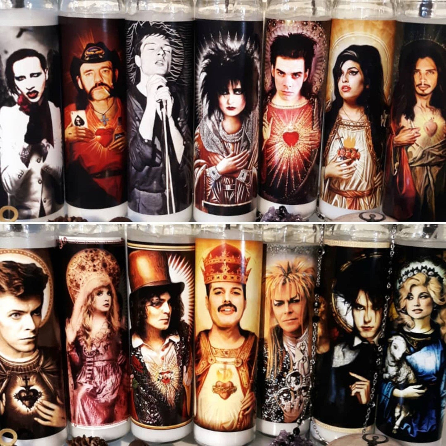 Celebrity Prayer Candle STICKER ONLY, Iconic Saints: St Whitney Houston