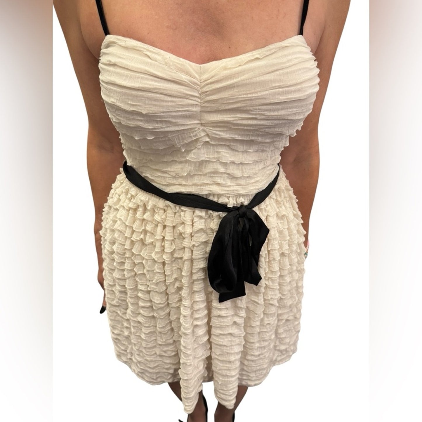 Betsey Johnson Tiered Ruffle Dress S