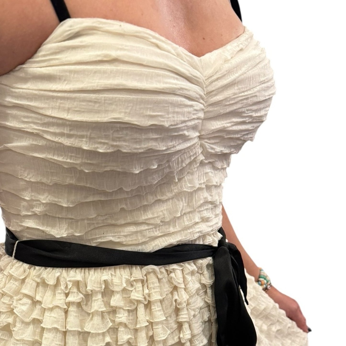 Betsey Johnson Tiered Ruffle Dress S