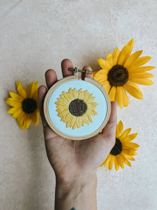 Sweet and Simple Sunflower Embroidery Kit
