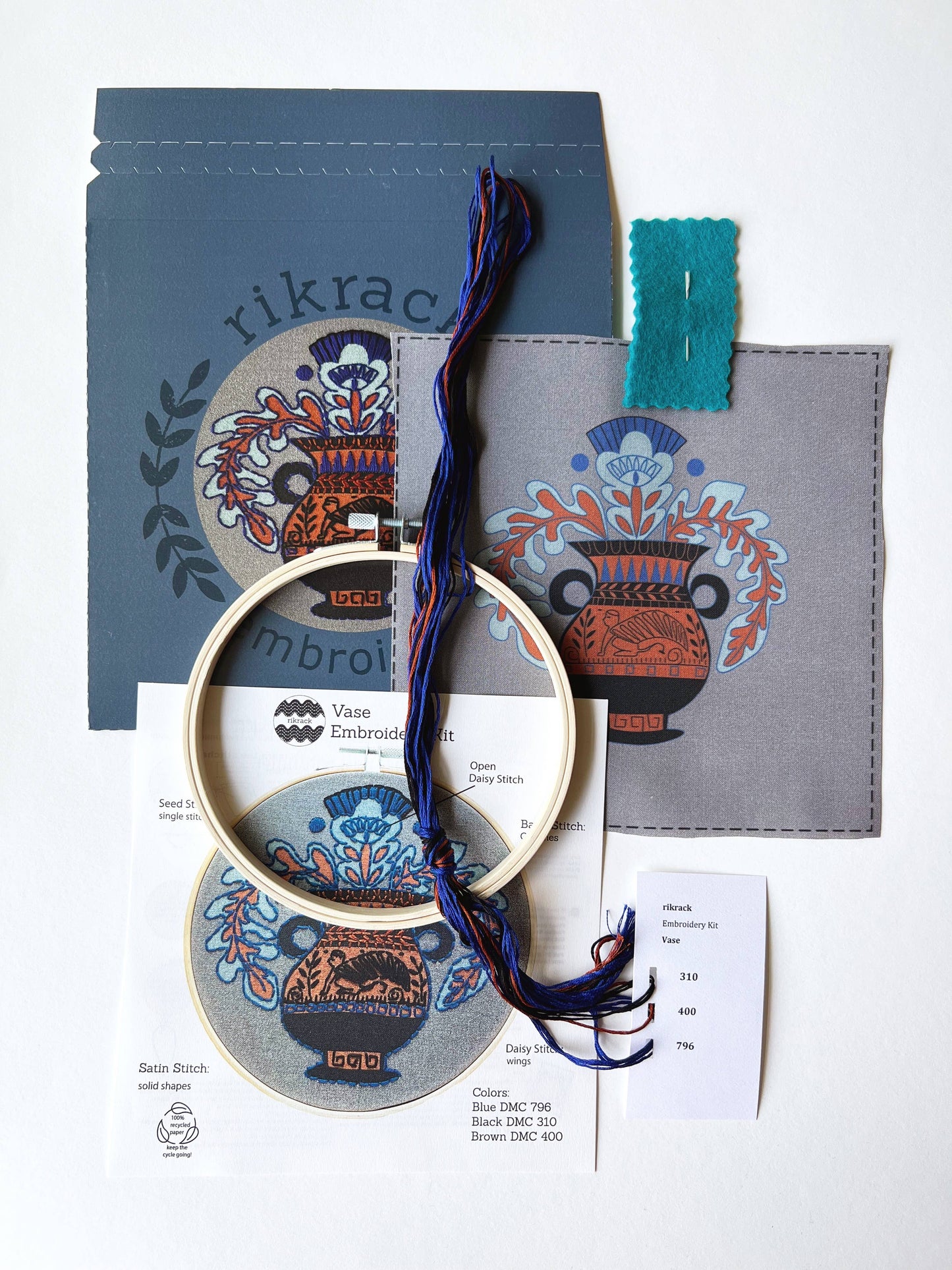 Vase Embroidery Kit