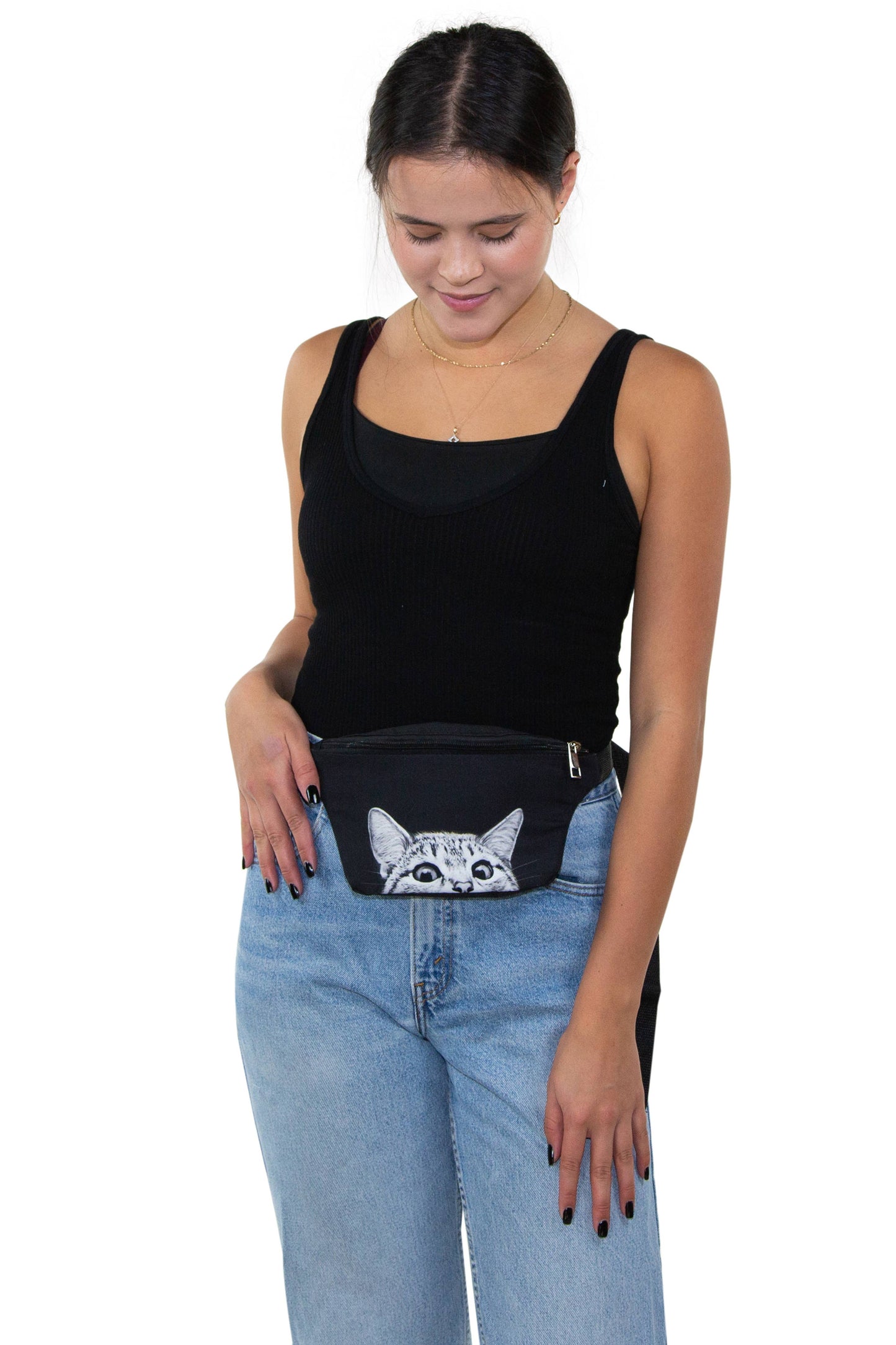 Peeking Cat Fanny in Polyester