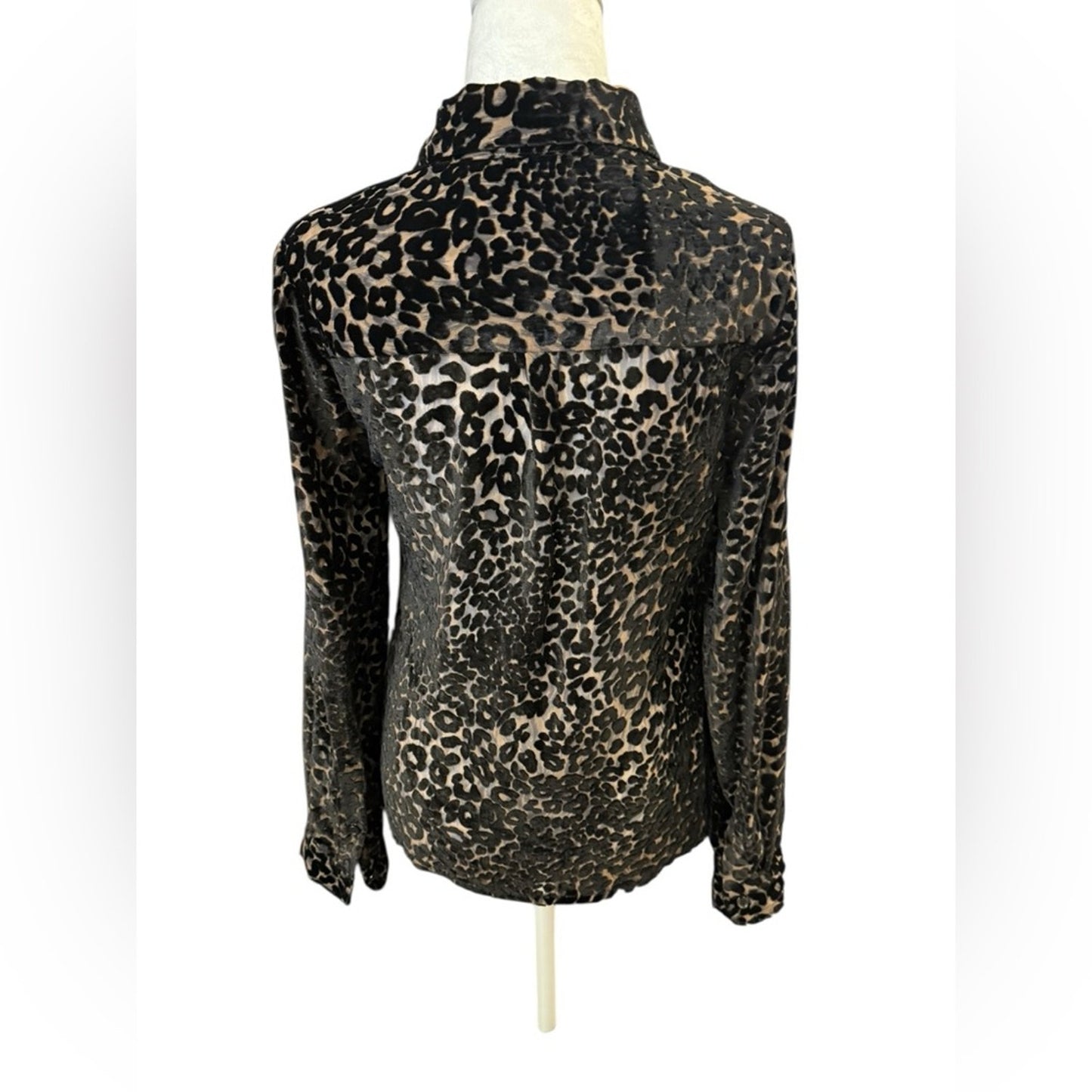 Moda international Vintage Leopard Velvet Burnout Size S