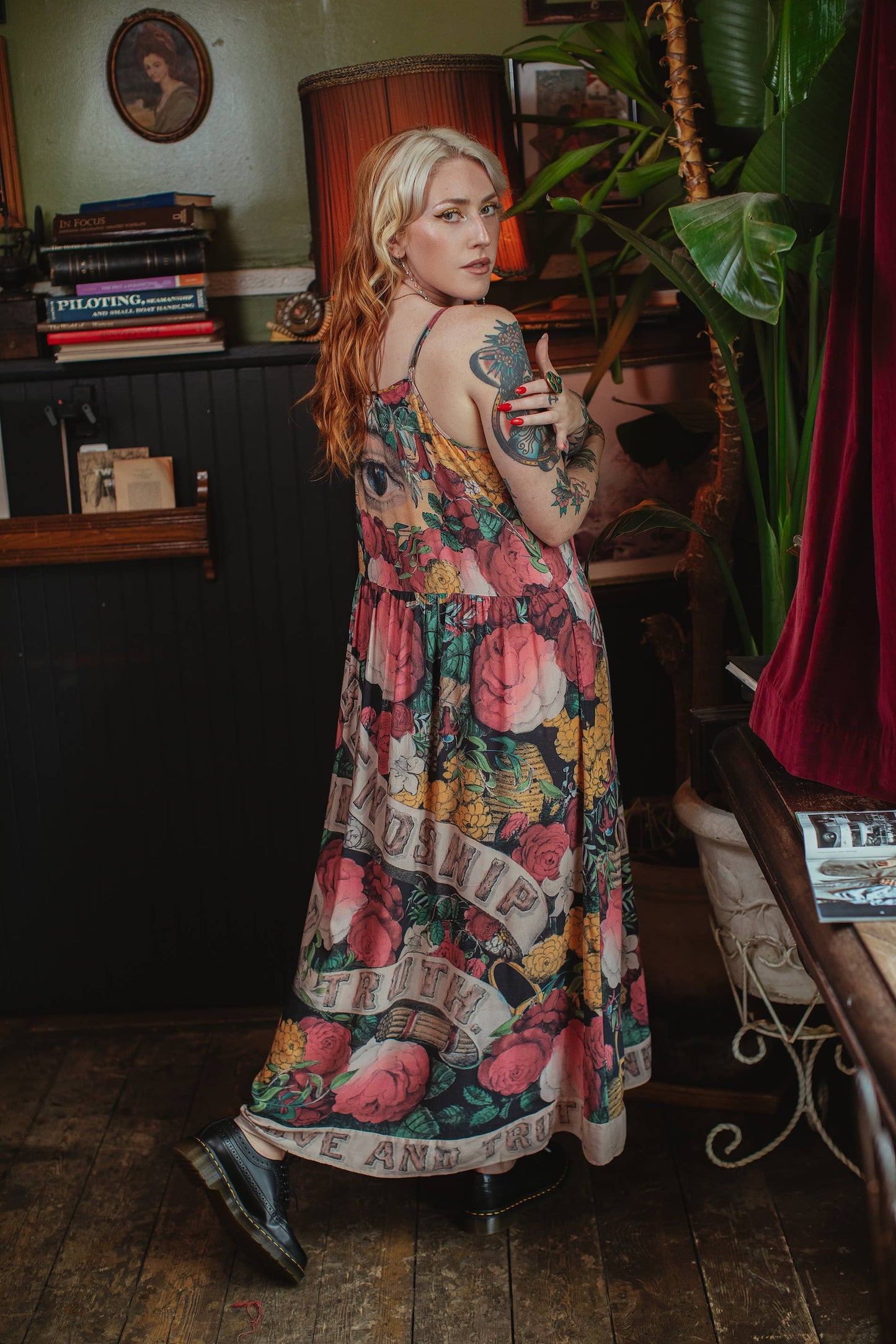 Friendship Love & Truth Bohéme Bamboo Slip Dress: L/XL (fits approx. size 12-16)