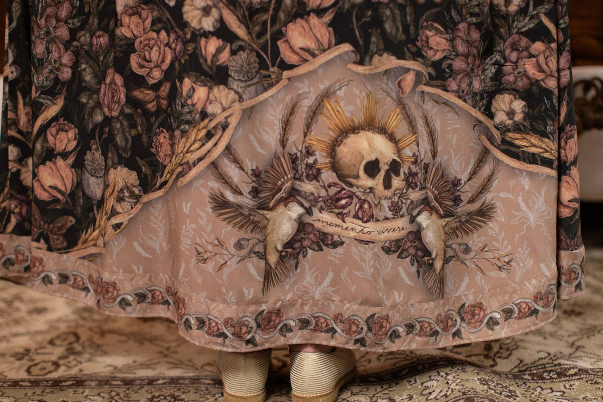 Momento Bohéme Long Maxi Slip Dress w/ Starling & Skull: S/M (fits approx. size 6-10)