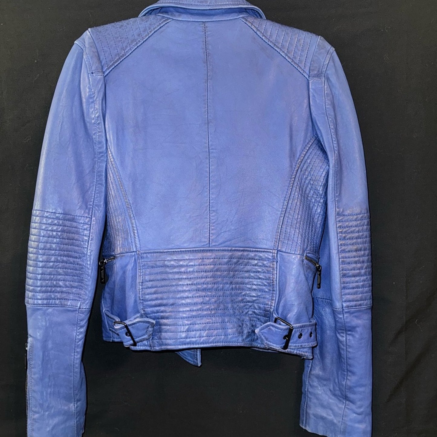 BCBG MAX AZRIA Cobalt Blue MC MOTO Jacket