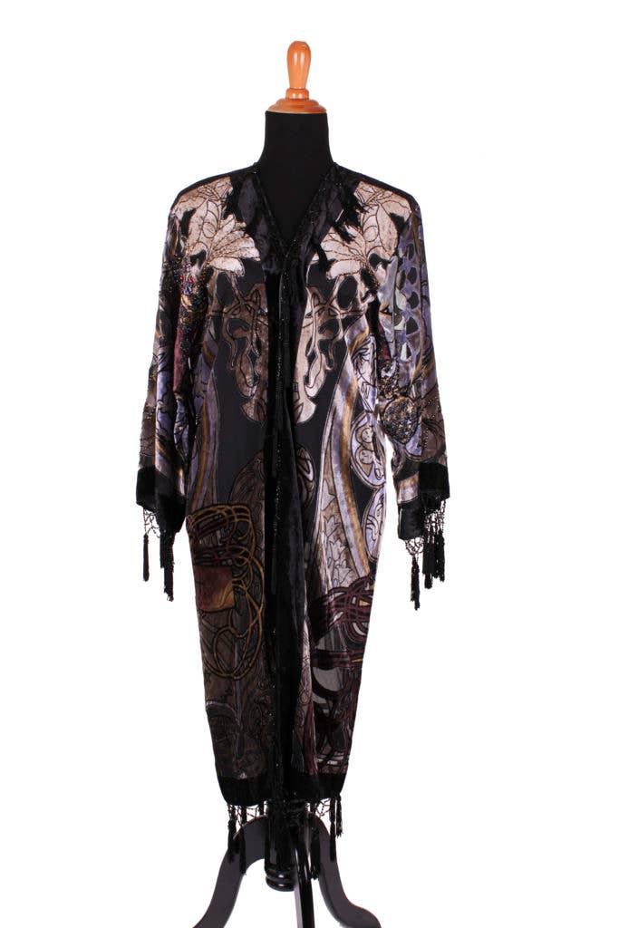 1818 - Lady Face, Zodiac,  Jacket Beaded: BLK