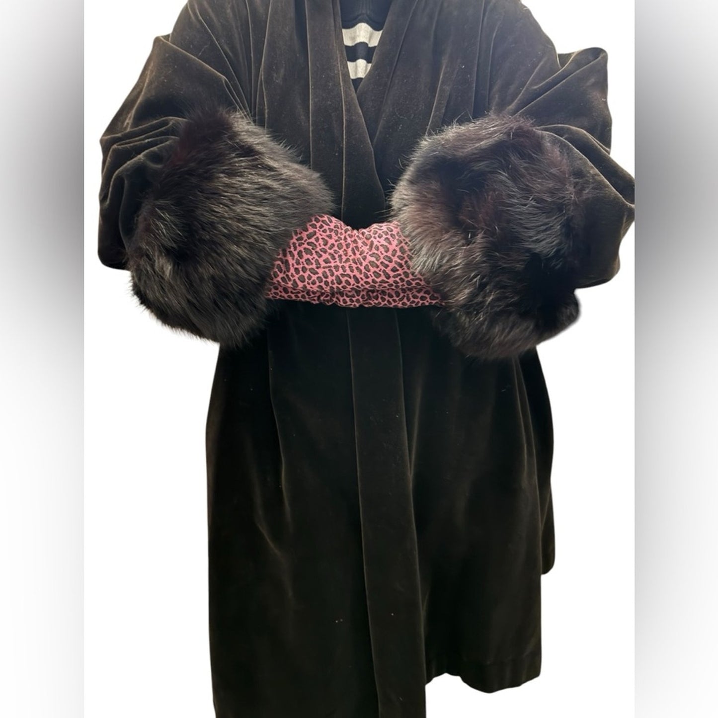 Vintage Velvet Swing Coat