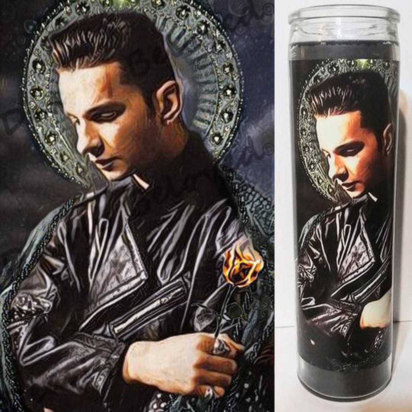 Celebrity Prayer Candle STICKER ONLY, Iconic Saints: St Whitney Houston