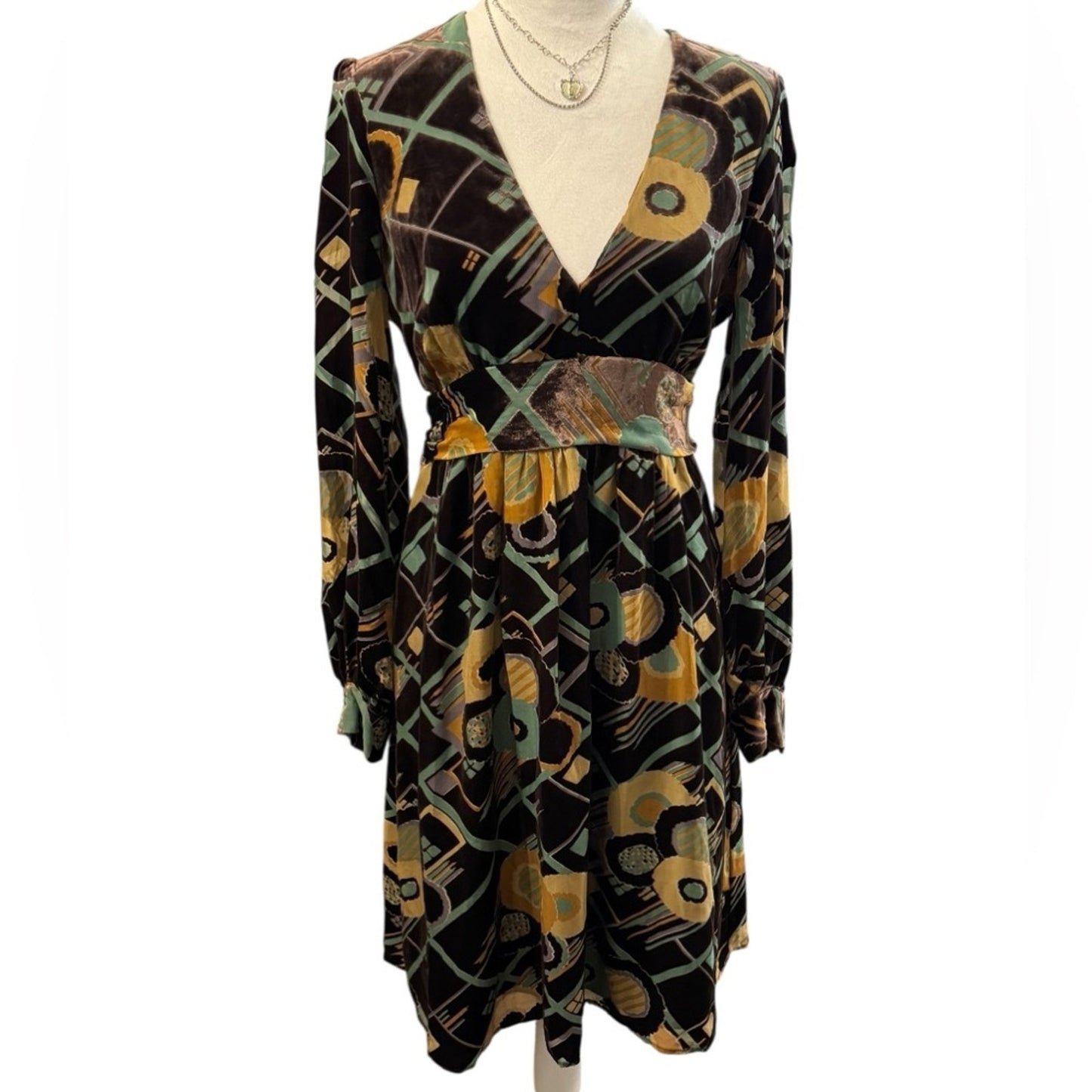 Betsey Johnson Y2K Era Velvet Burnout Dress Size 8