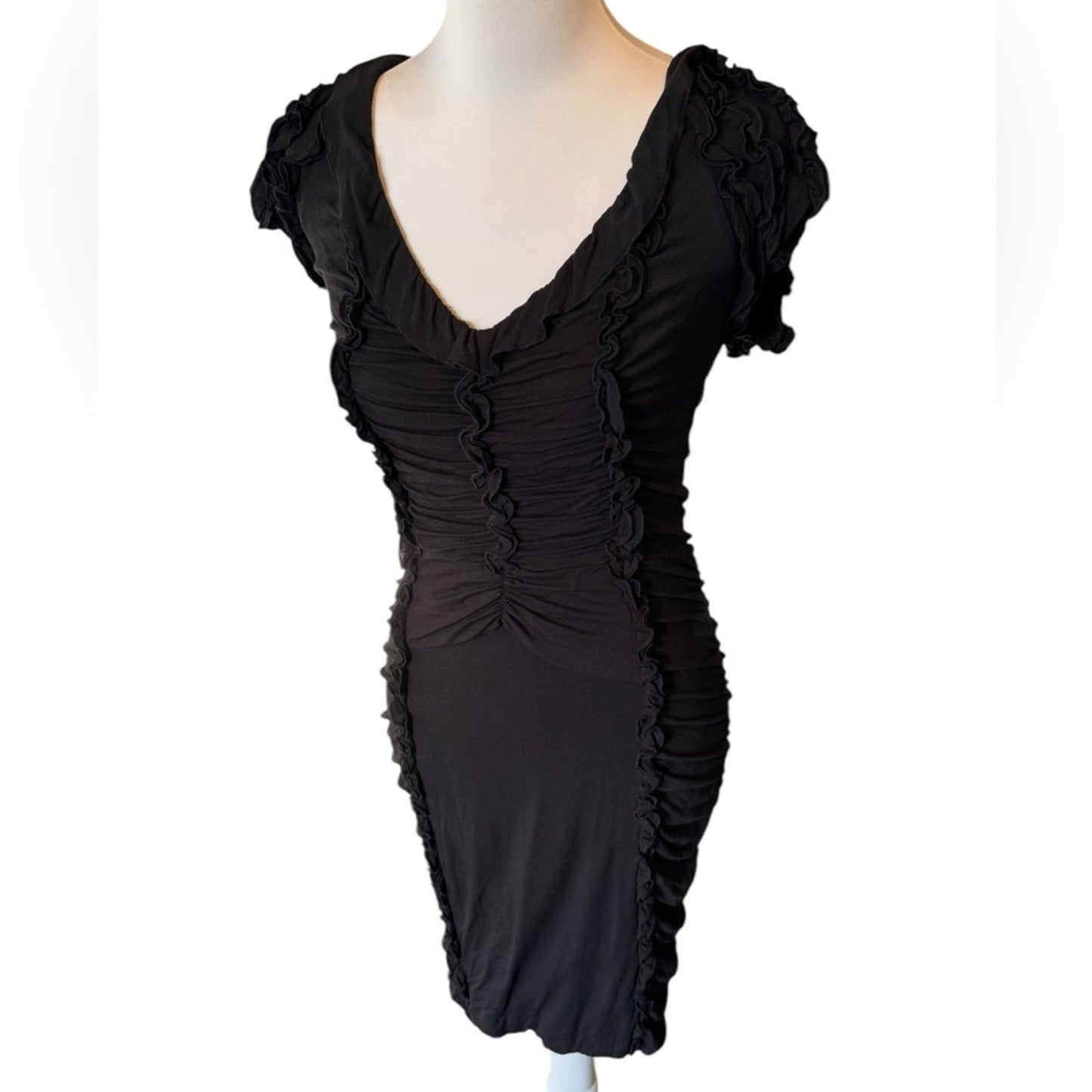 Leifsdottir Anthropologie Ruffled Bodycon dress Size S