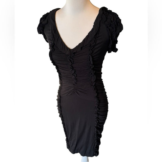 Leifsdottir Anthropologie Ruffled Bodycon dress Size S