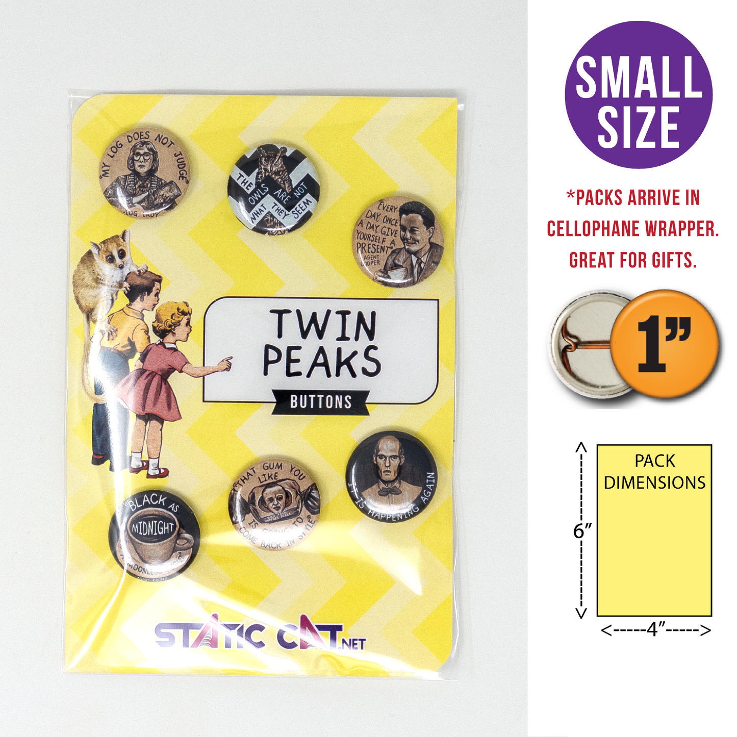 Twin Peaks (6-Pack) - Pins: Small 6-pack pins