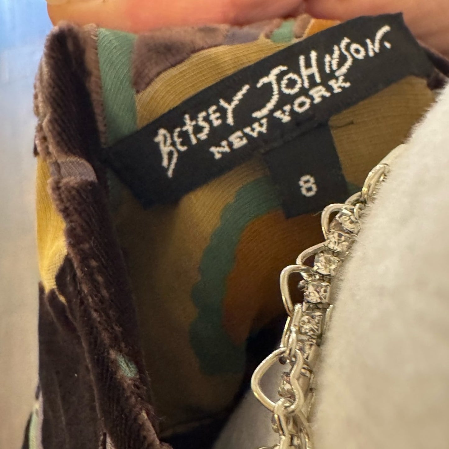 Betsey Johnson Y2K Era Velvet Burnout Dress Size 8