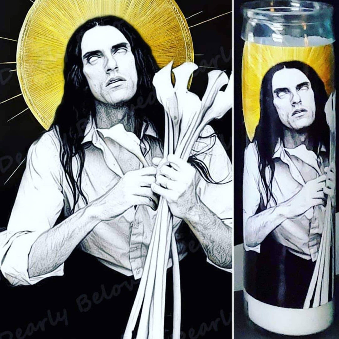 Celebrity Prayer Candle STICKER ONLY, Iconic Saints: St Sinead