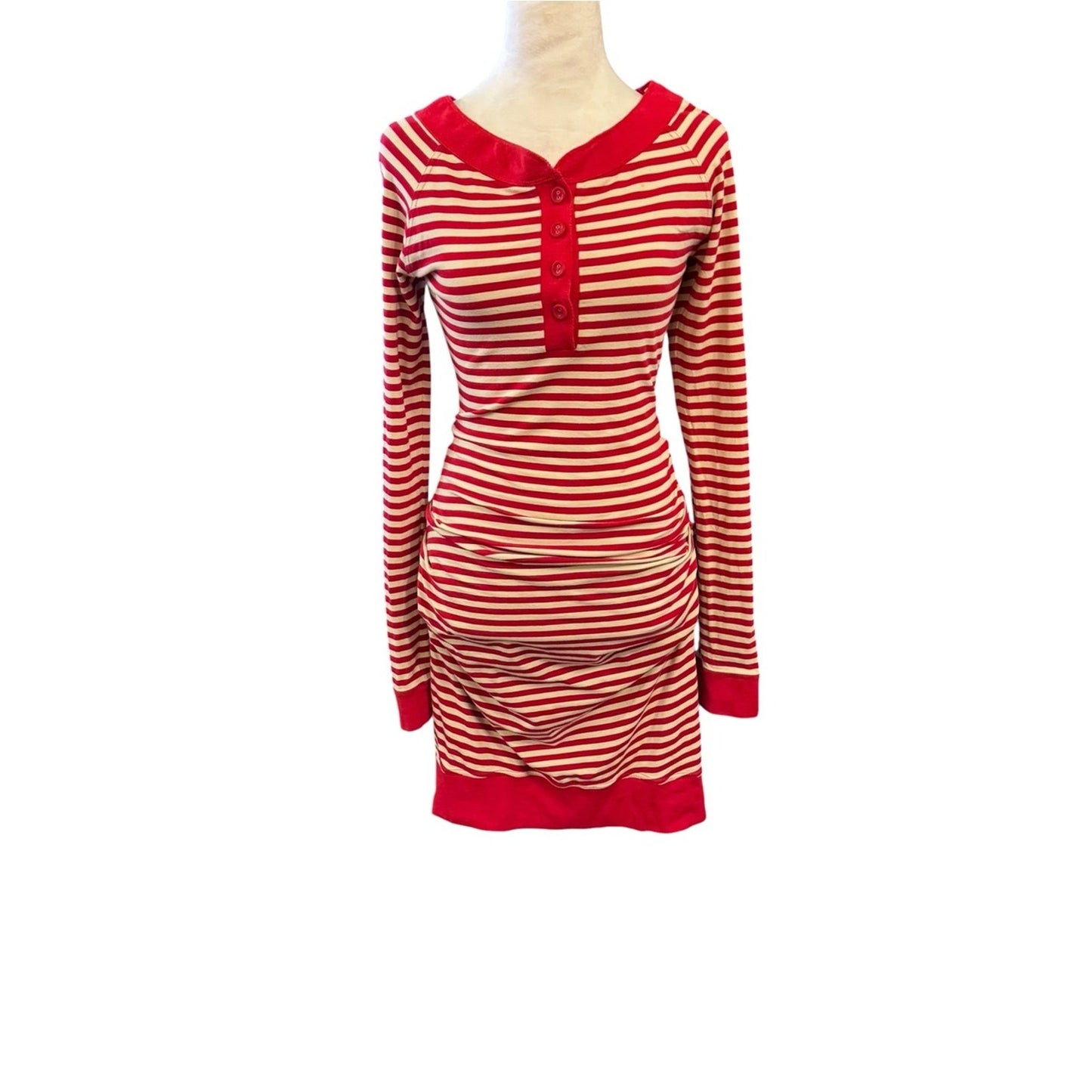 Betsey Johnson Archive Label  Striped Bustle Dress Size M