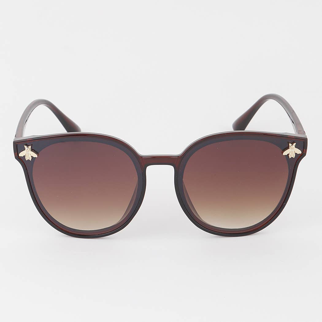 Killer Bee Round Gradient Sunglasses: Mix Color