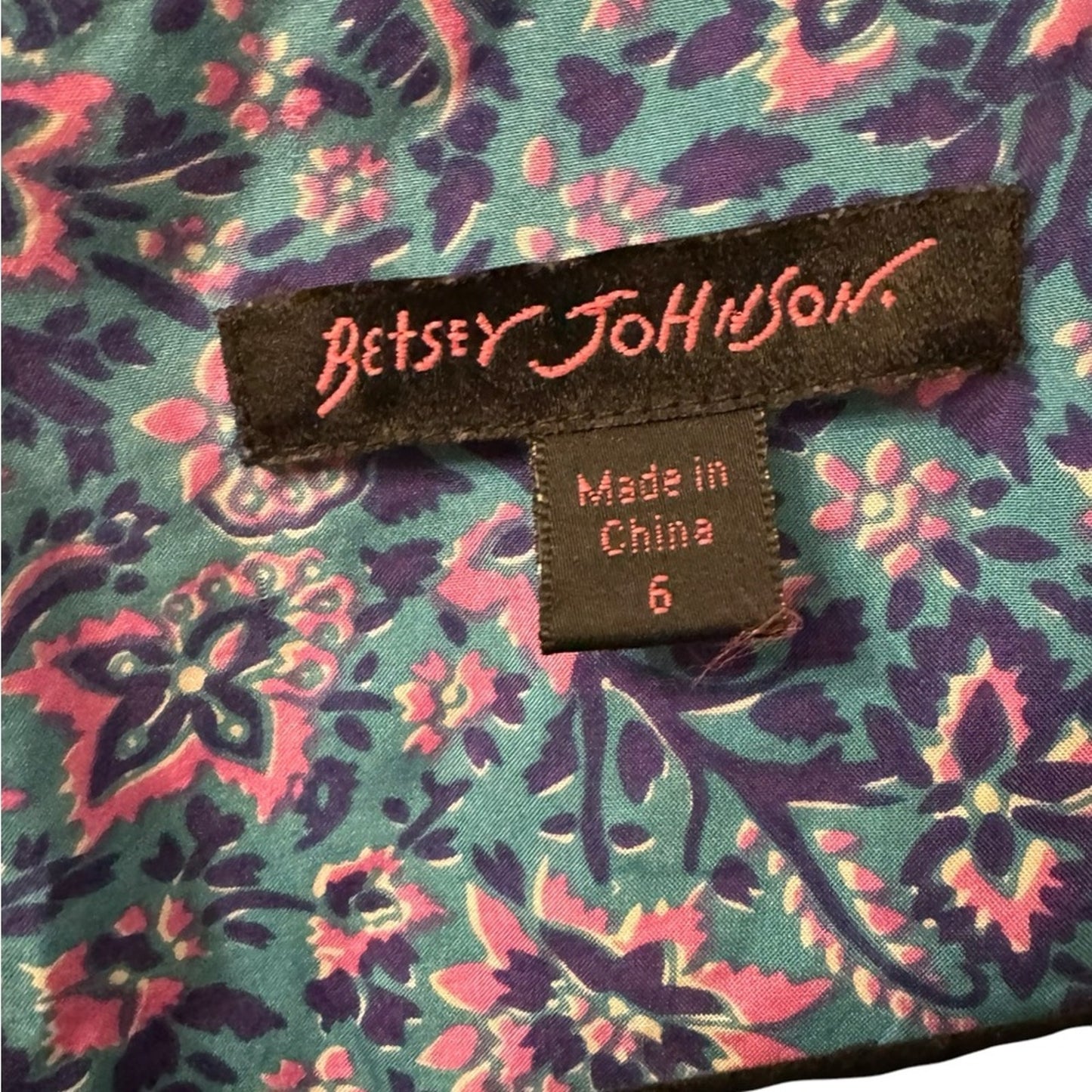 Betsey Johnson Silk dress 40s frock style