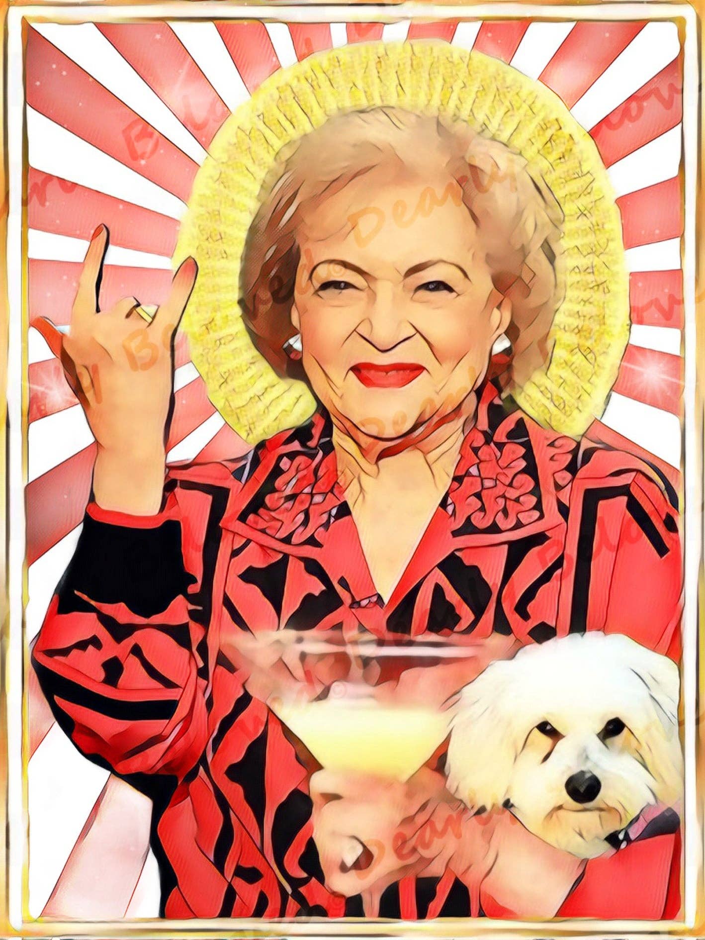 Celebrity Prayer Candle STICKER ONLY, Iconic Saints: St Sinead
