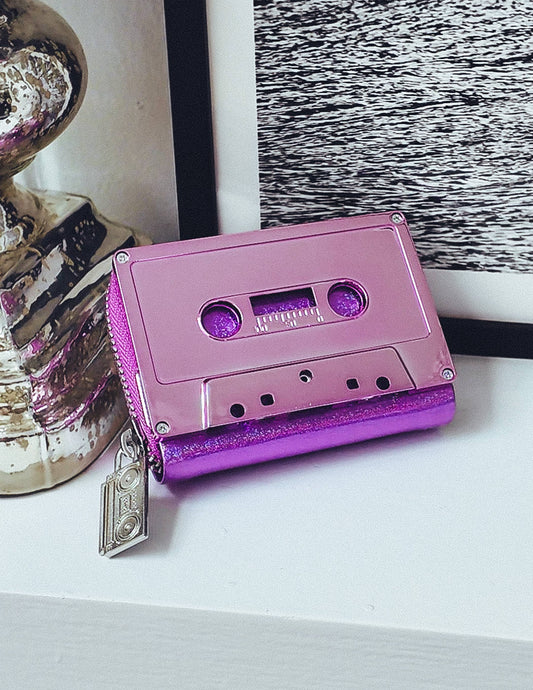 70268: Retro Cassette Mixtape Wallet | Lavender