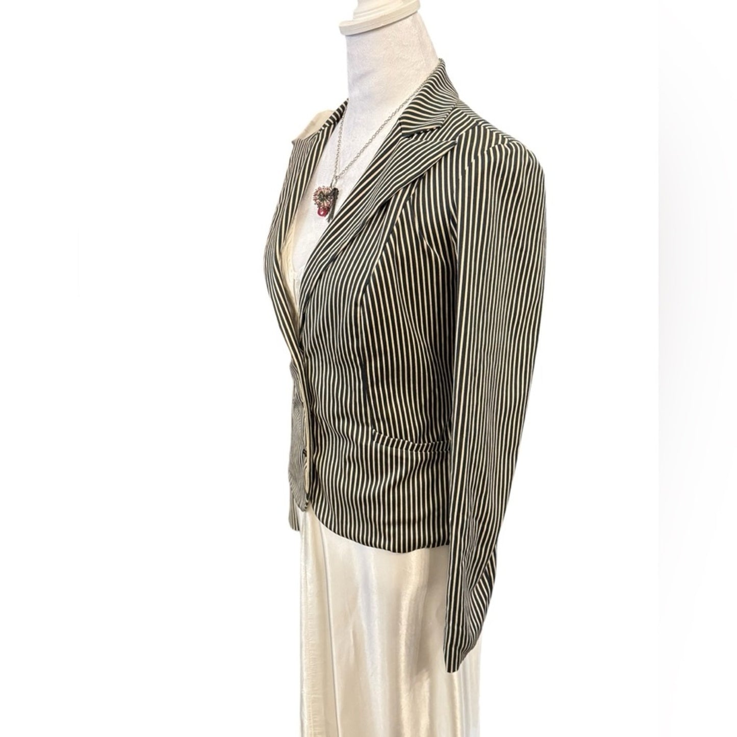 Betsey Johnson Y2K Era striped Nautical Blazer Size 4