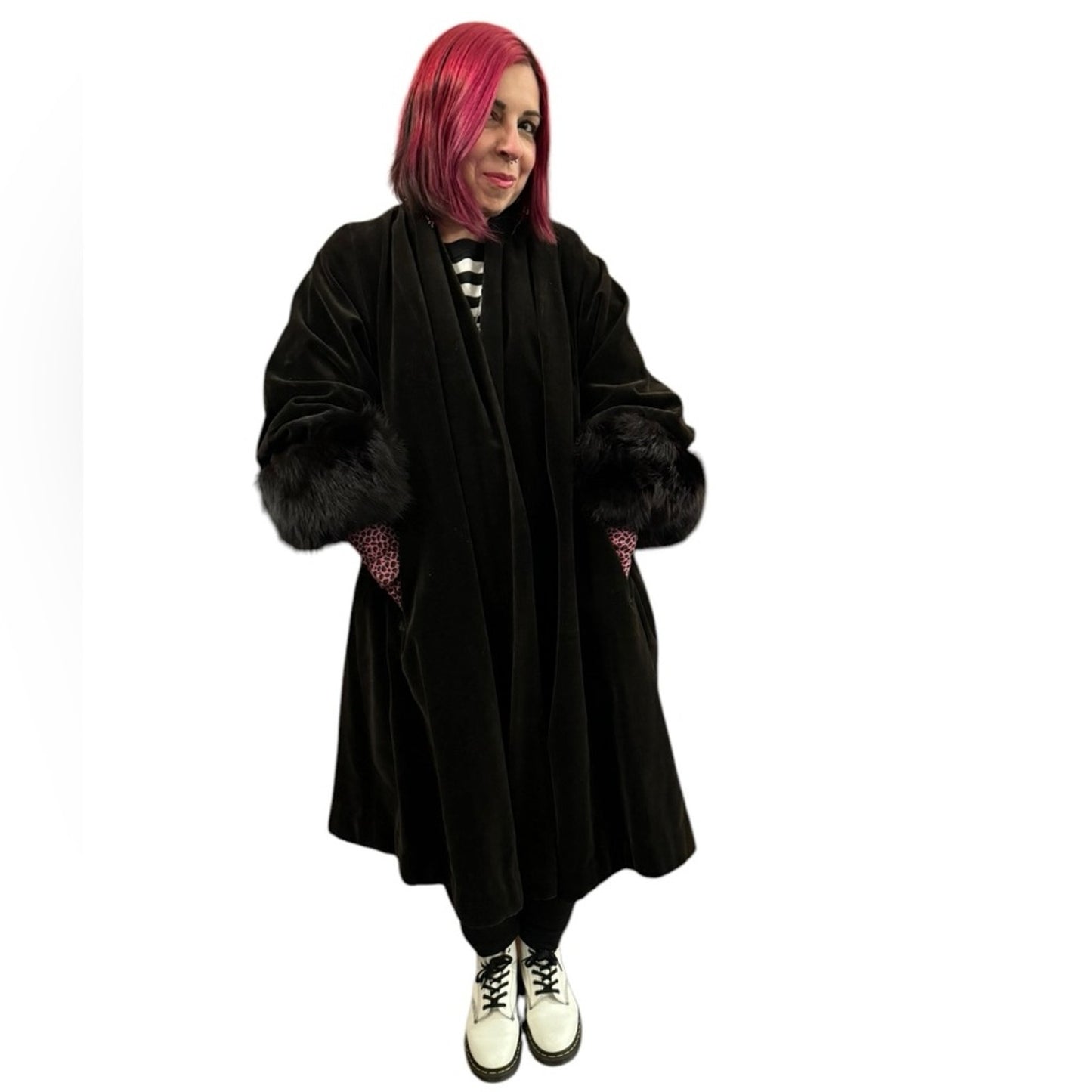 Vintage Velvet Swing Coat