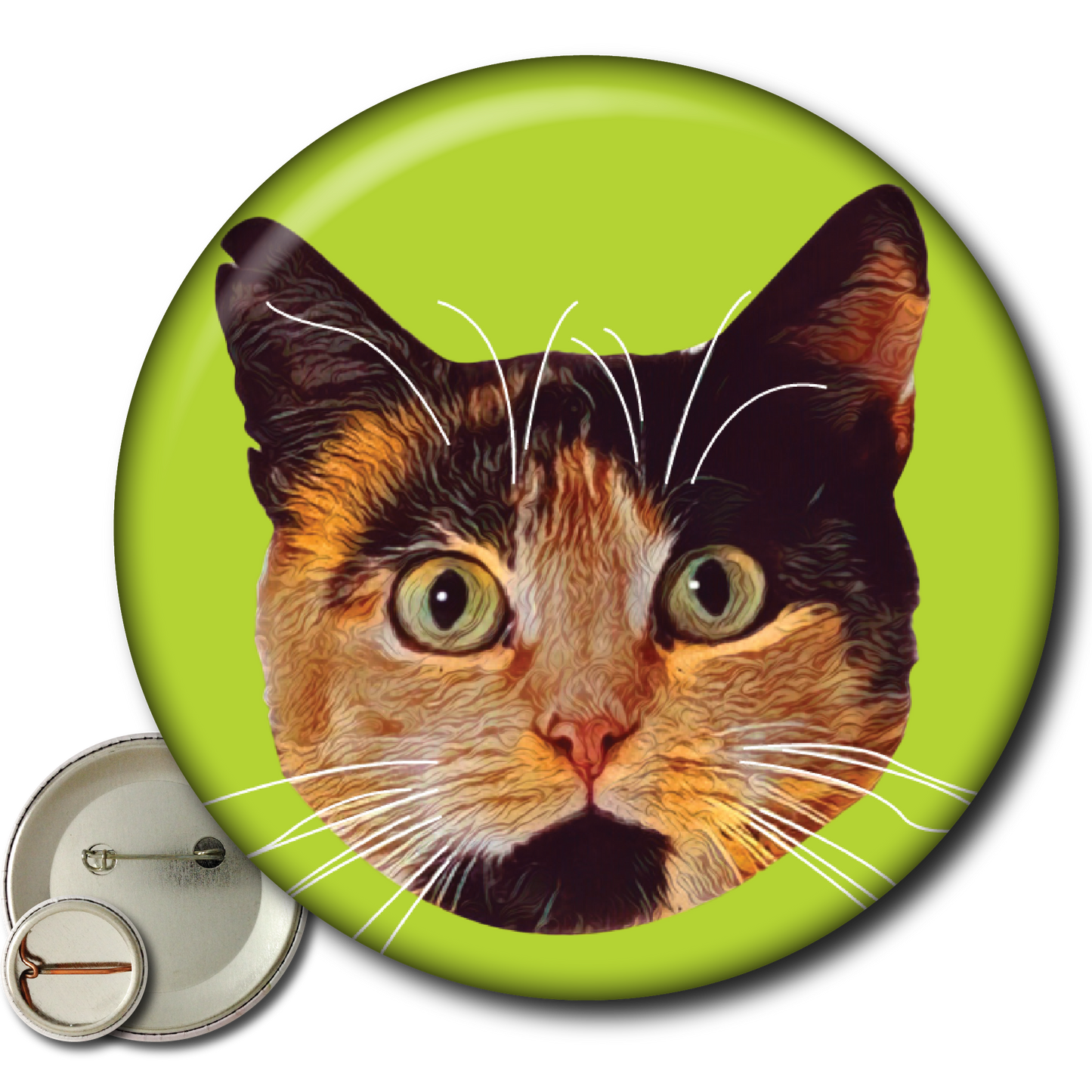 Fluorescent Felines (6-Pack) – Pins: Small METALLIC 6-pack pins